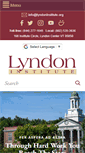 Mobile Screenshot of lyndoninstitute.org